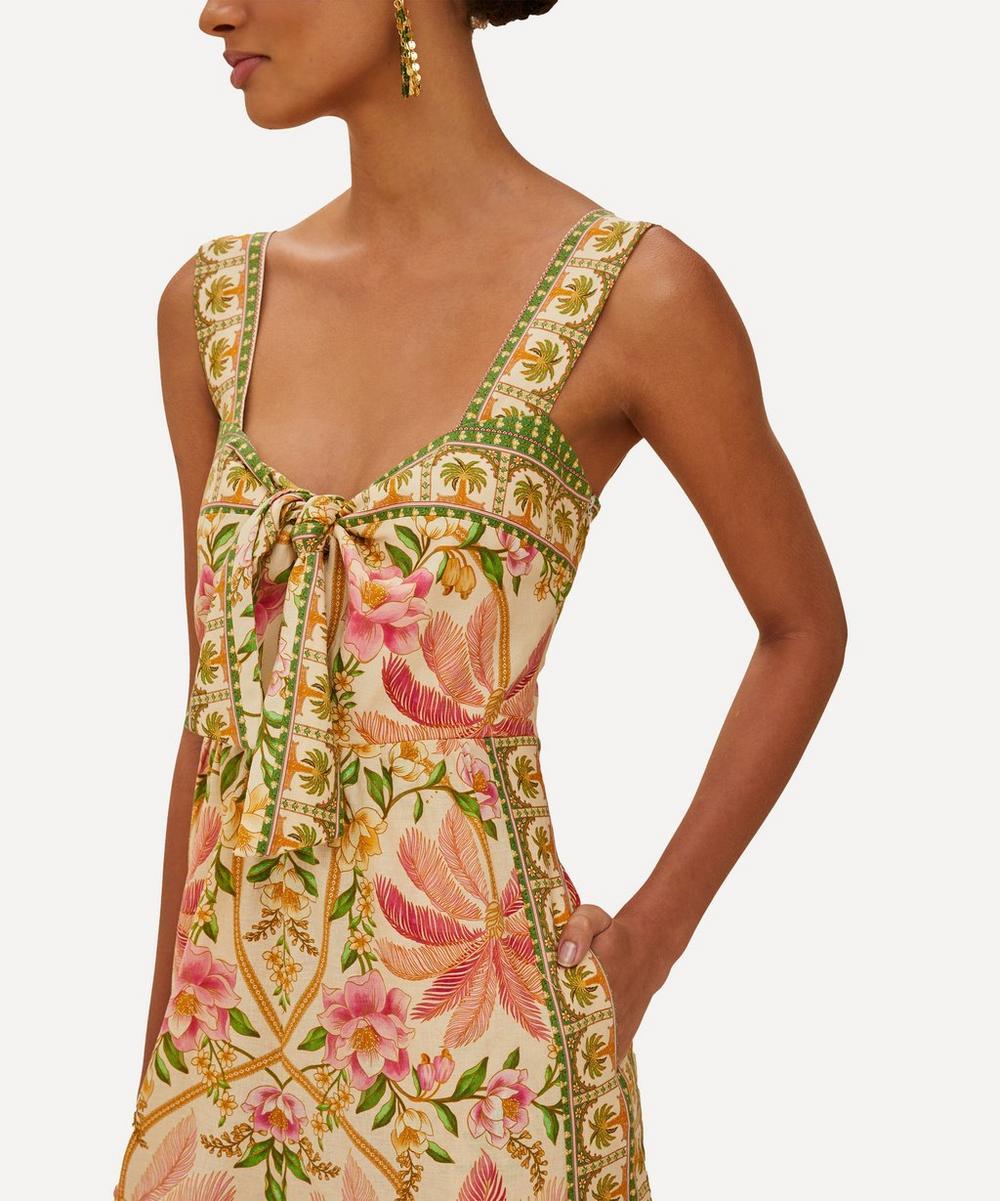 Liberty London FARM Rio Off-White Palm Tree Eyelet Jumpsuit