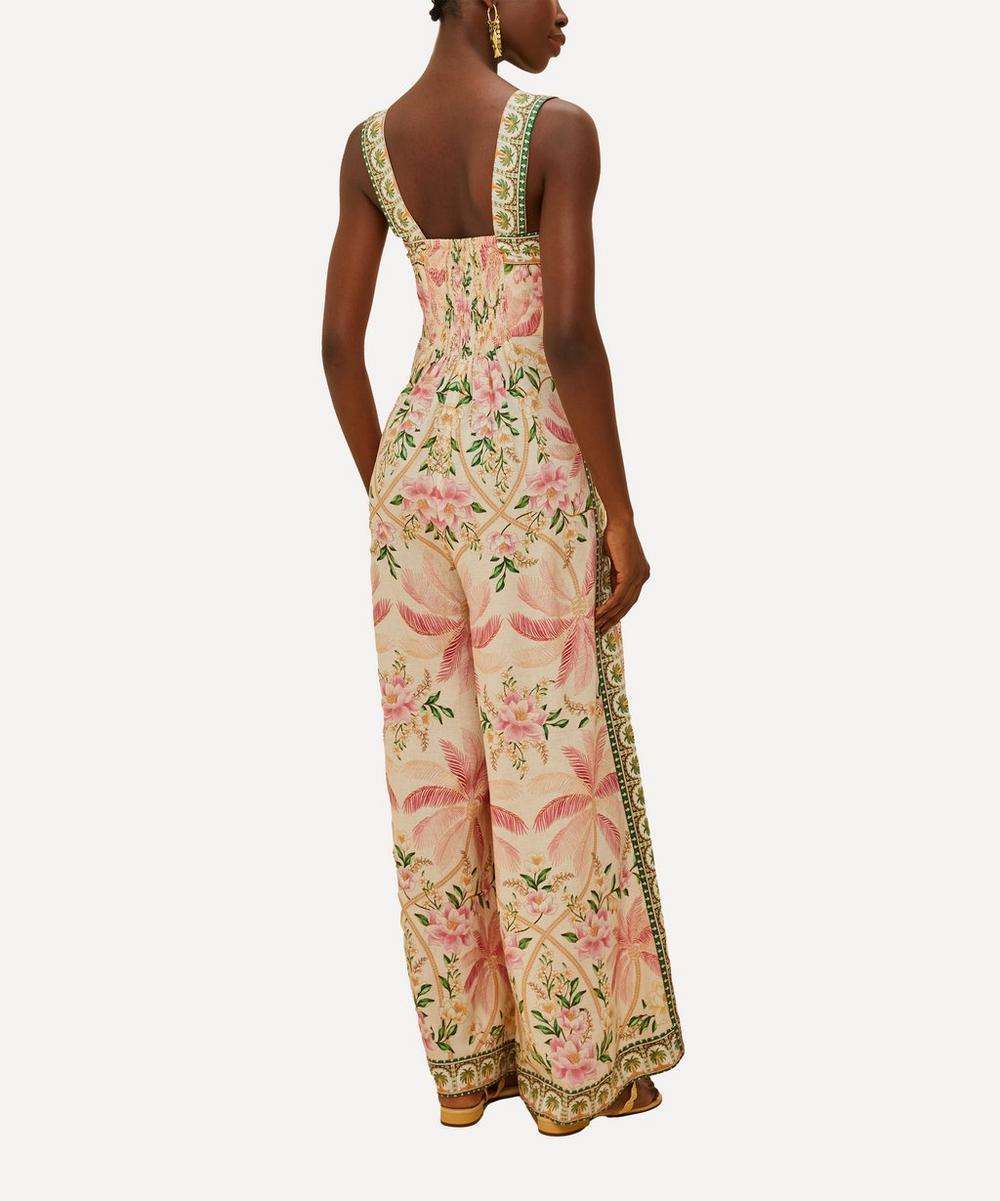 liberty london FARM Rio Off-White Palm Tree Eyelet Jumpsuit