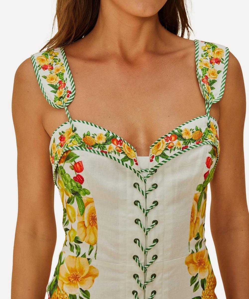 Liberty London FARM Rio Off-White Picnic Flowers Mini Dress