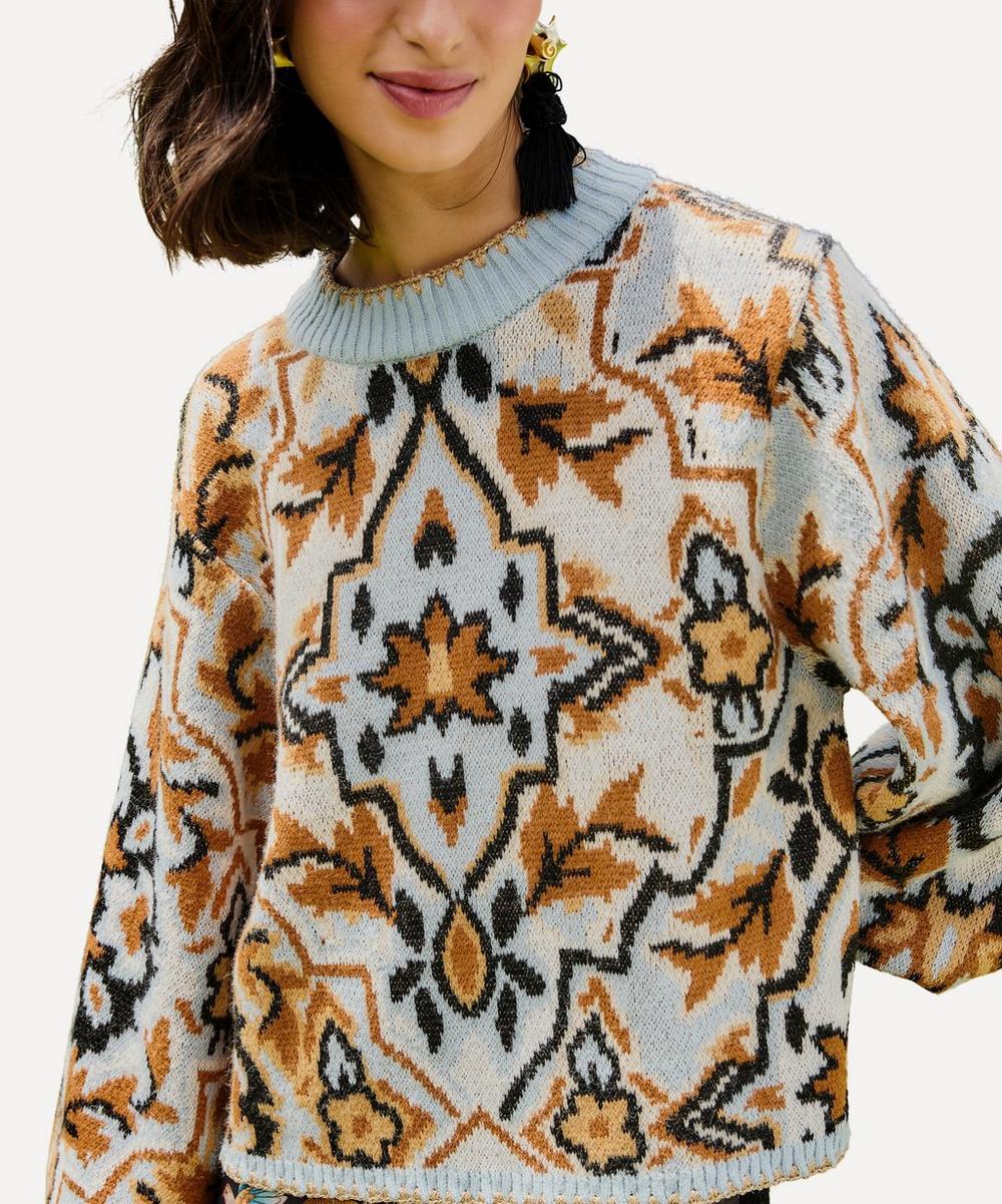 Liberty London FARM Rio Stripes Winter Tapestry Knit Jumper