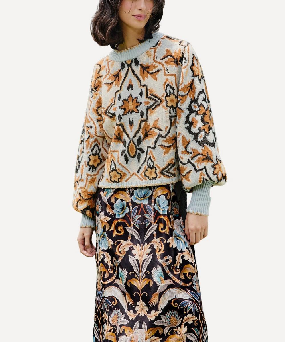 liberty london FARM Rio Stripes Winter Tapestry Knit Jumper