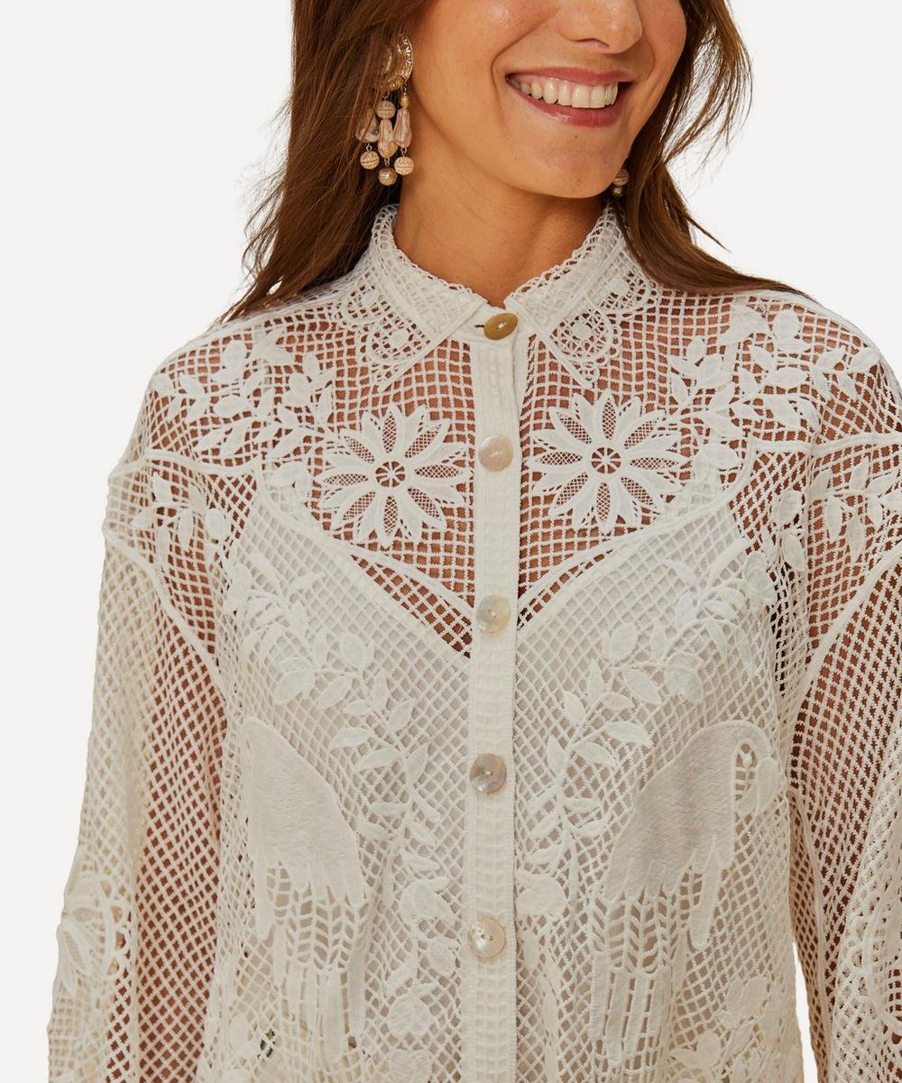 Liberty London FARM Rio White Landscape Guipure Shirt