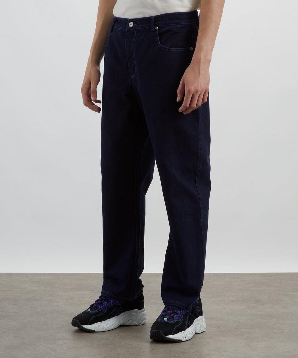 Liberty London Folk Deep Indigo Slub Barrel Leg Jeans