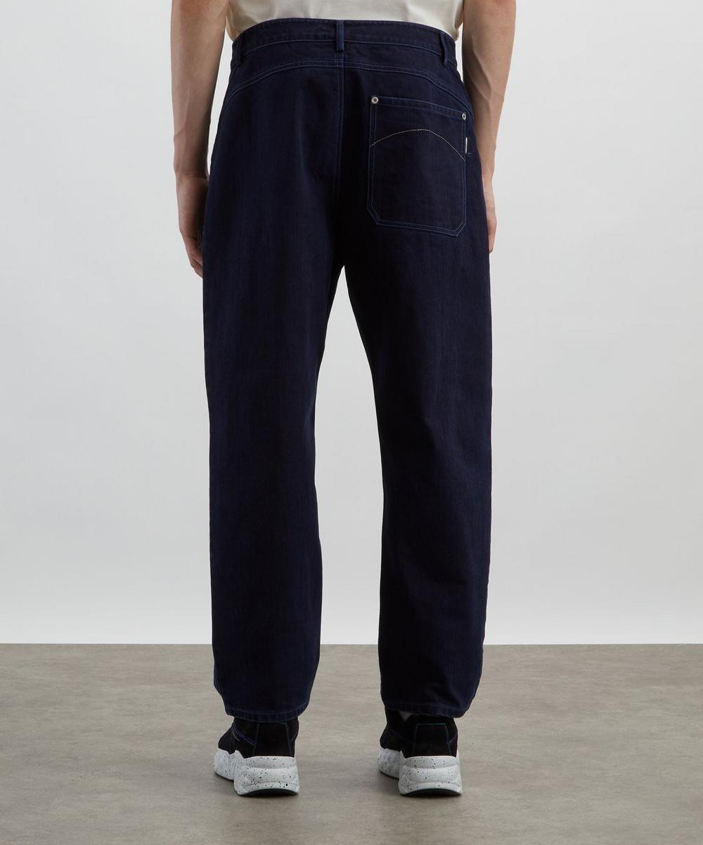 Liberty London Folk Deep Indigo Slub Barrel Leg Jeans