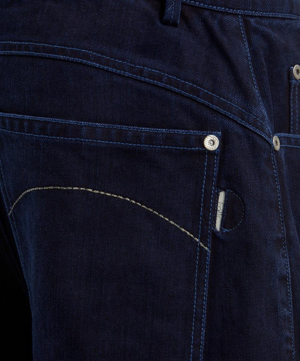 Liberty London Folk Deep Indigo Slub Barrel Leg Jeans