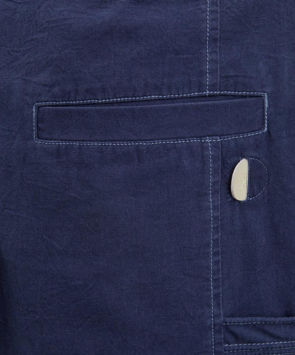 Liberty London Folk Lunar Ink Blue Crinkle Canvas Shorts