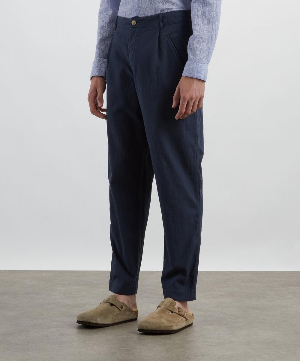 Liberty London Folk Navy Mini Stripe Assembly Trousers