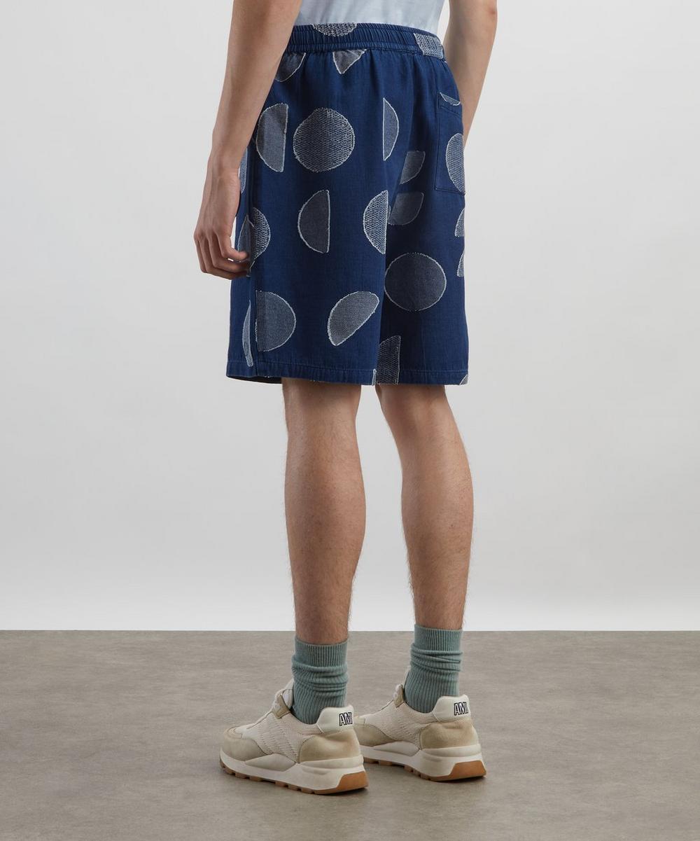 Liberty London Folk Relaxed Indigo Circle Jacquard Shorts