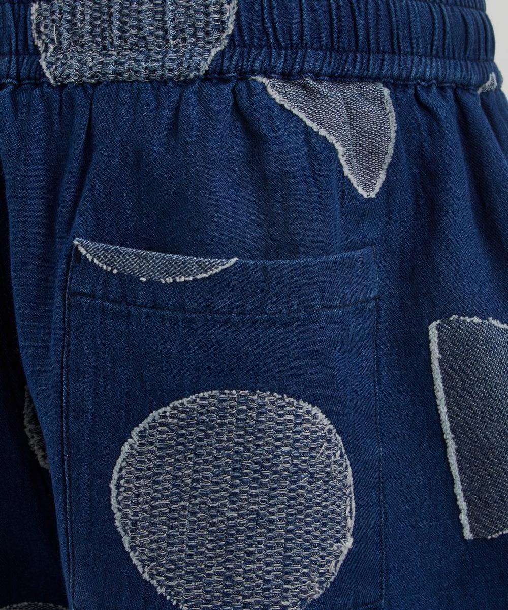 Liberty London Folk Relaxed Indigo Circle Jacquard Shorts