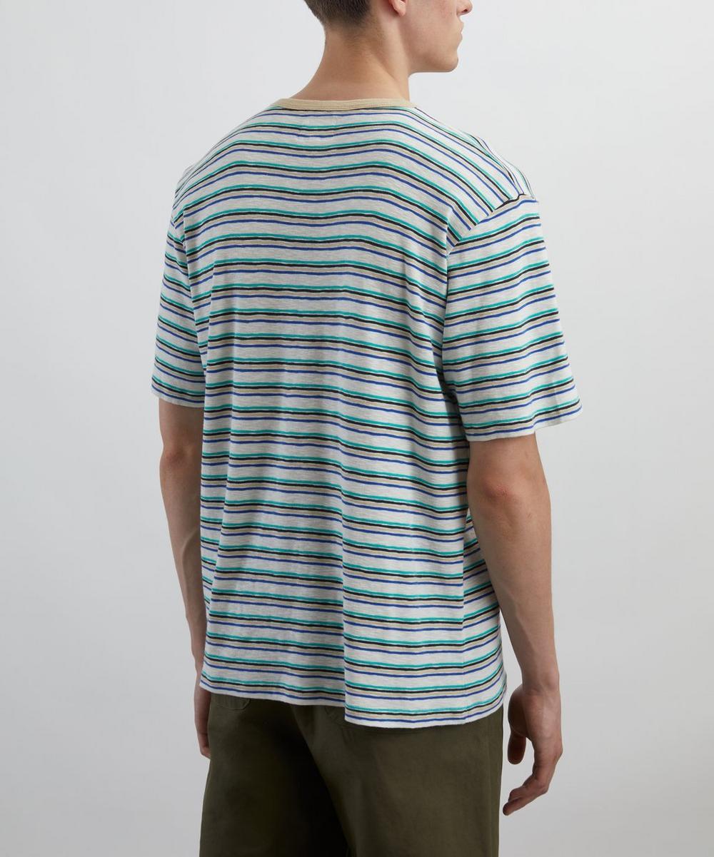 Liberty London Folk Short Sleeve Ecru Mix Multistripe T-Shirt