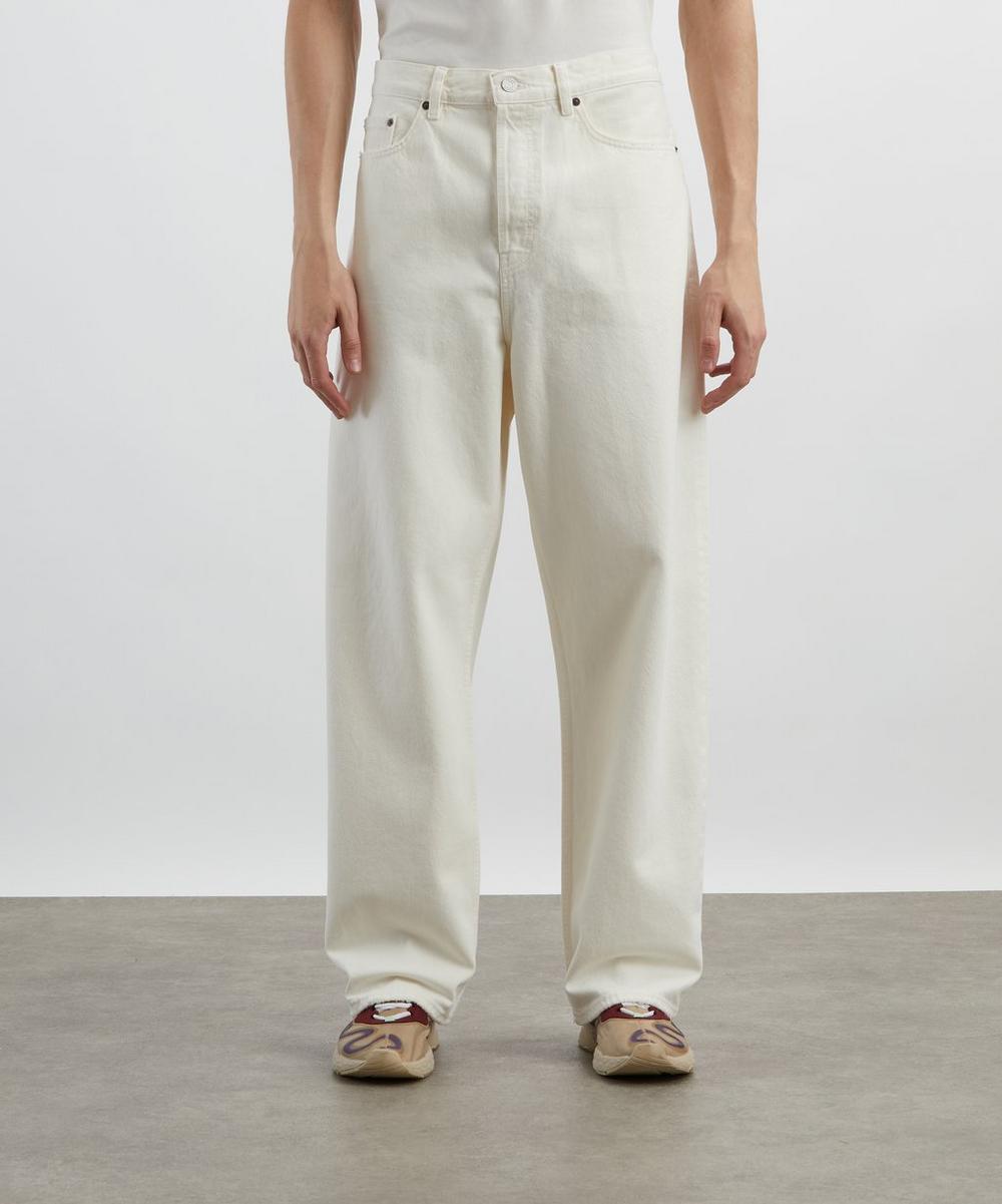 Liberty London Frame Baggy Jeans In Off White Grind