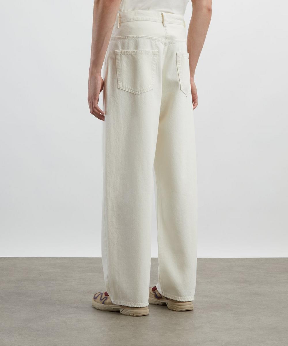 Liberty London Frame Baggy Jeans In Off White Grind