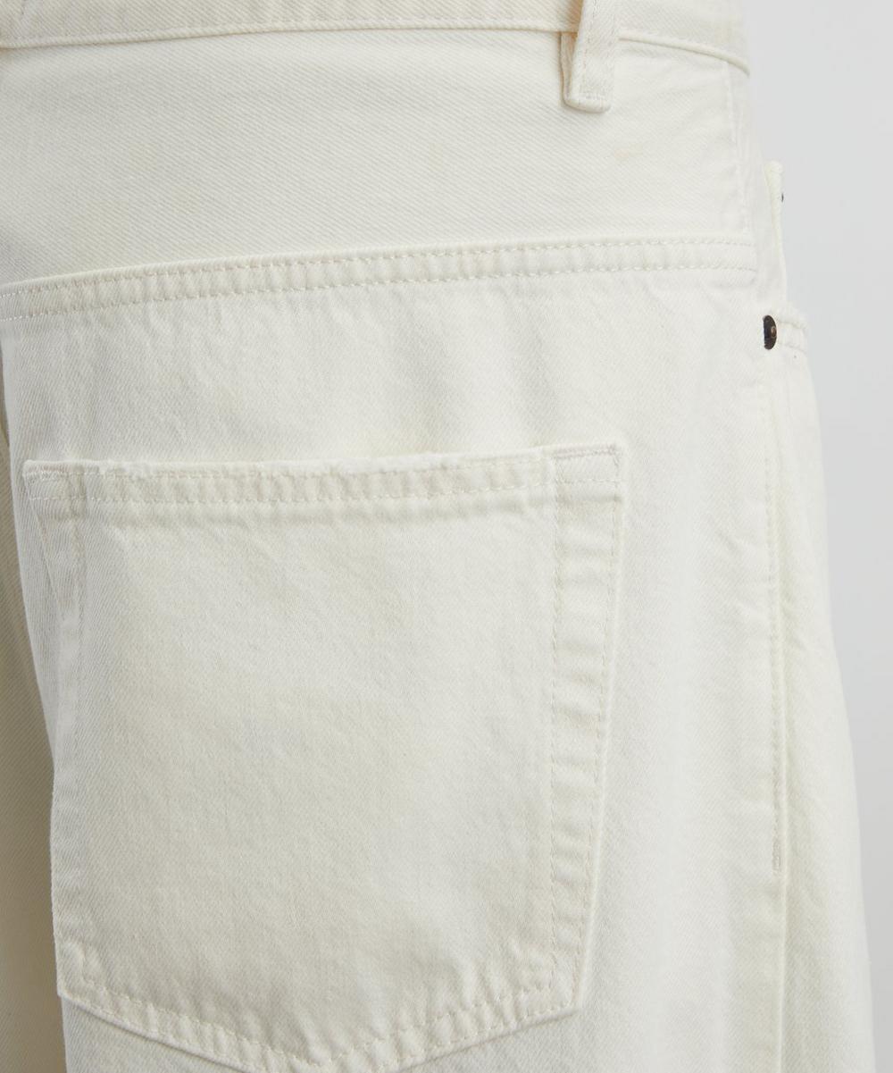 Liberty London Frame Baggy Jeans In Off White Grind