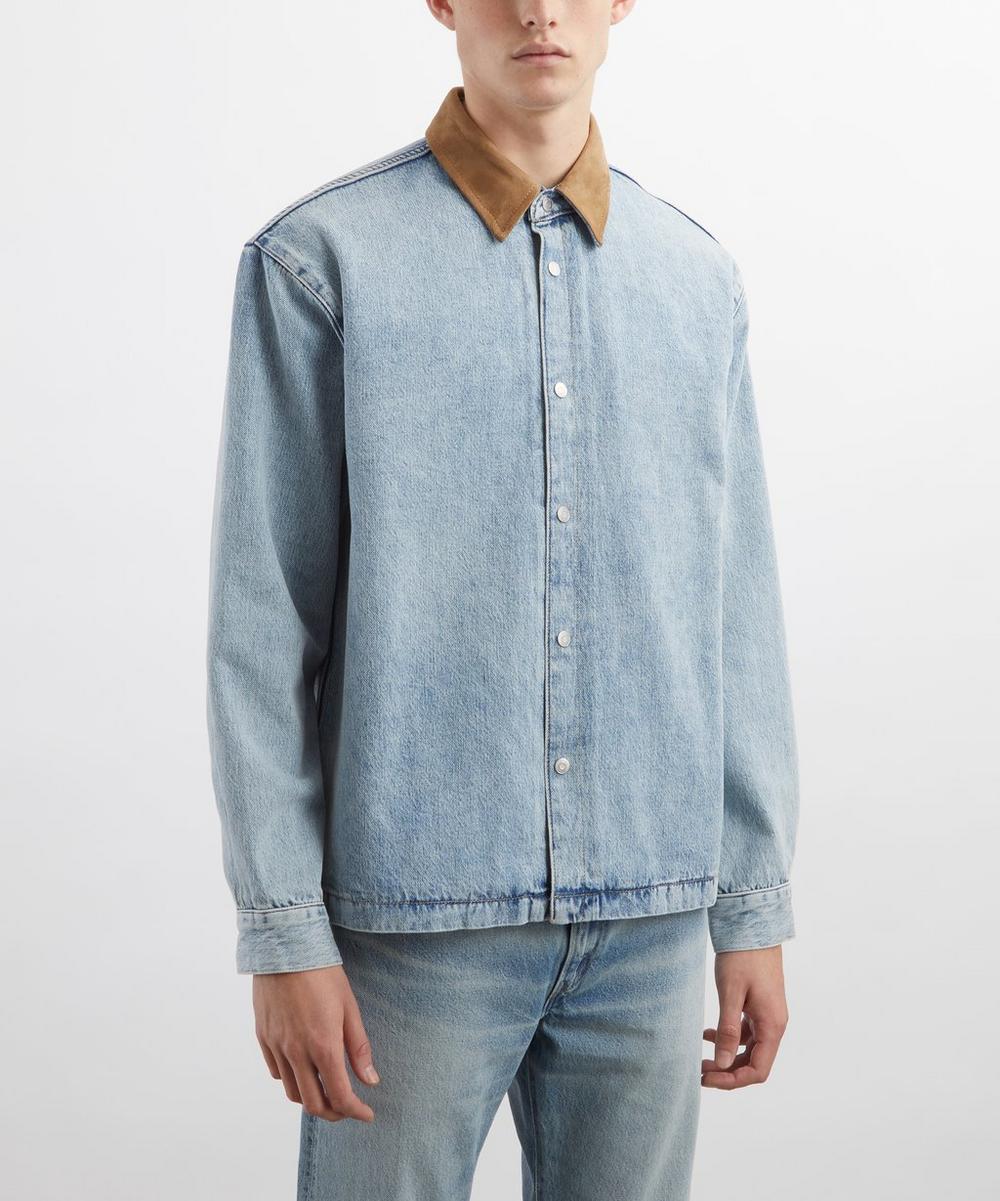 Liberty London Frame Contrast Collar Denim Overshirt