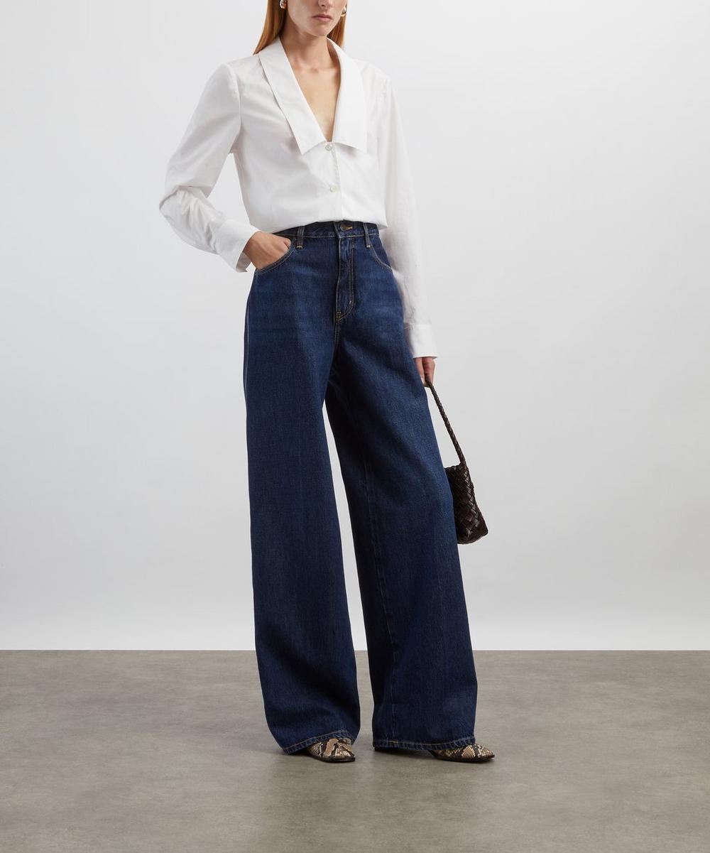 liberty london Frame Cuffed High-Rise Wide Jeans in Spencer