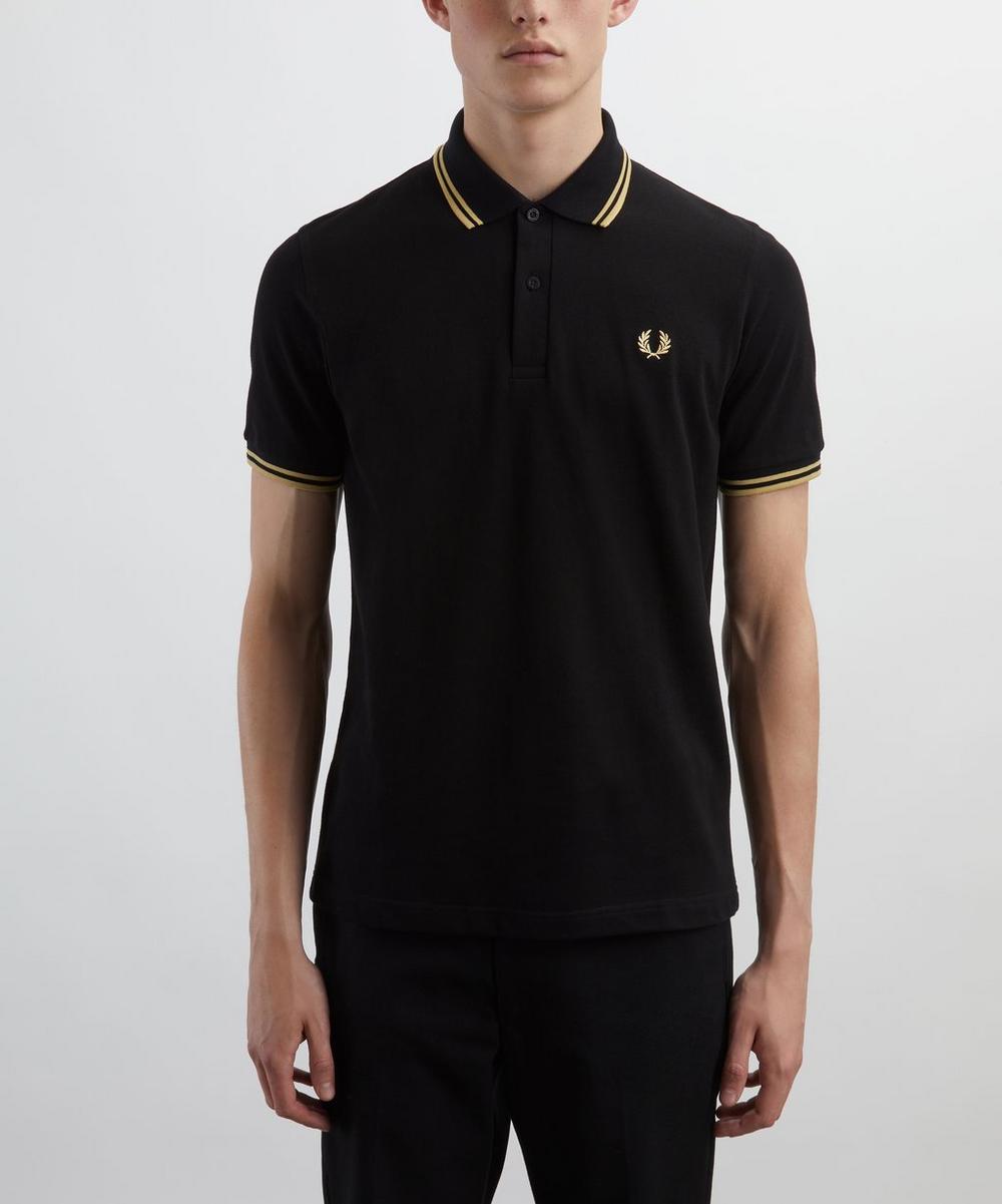 Liberty London Fred Perry Black M12 Twin Tipped Polo Shirt