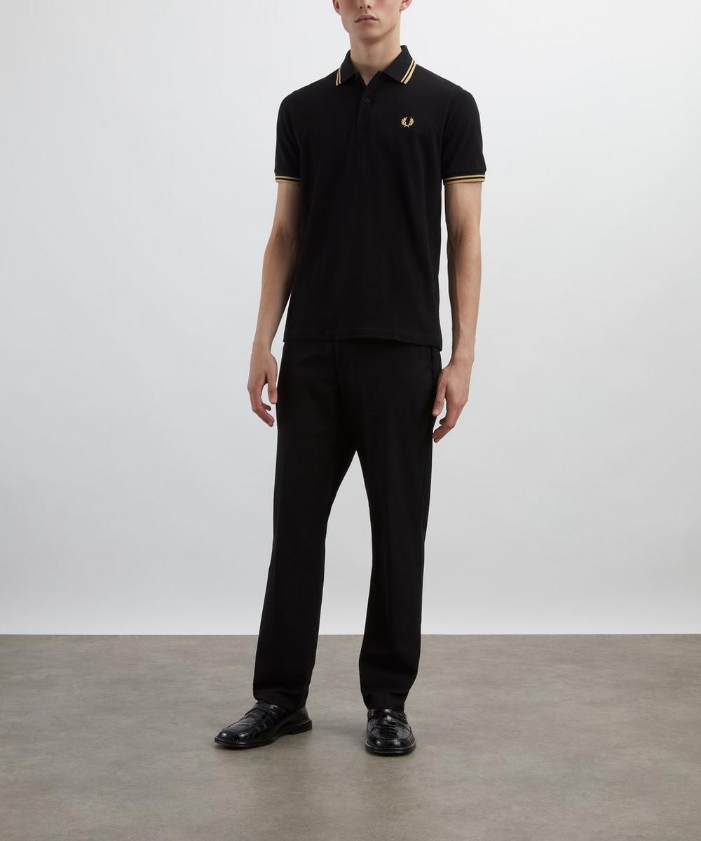 liberty london Fred Perry Black M12 Twin Tipped Polo Shirt