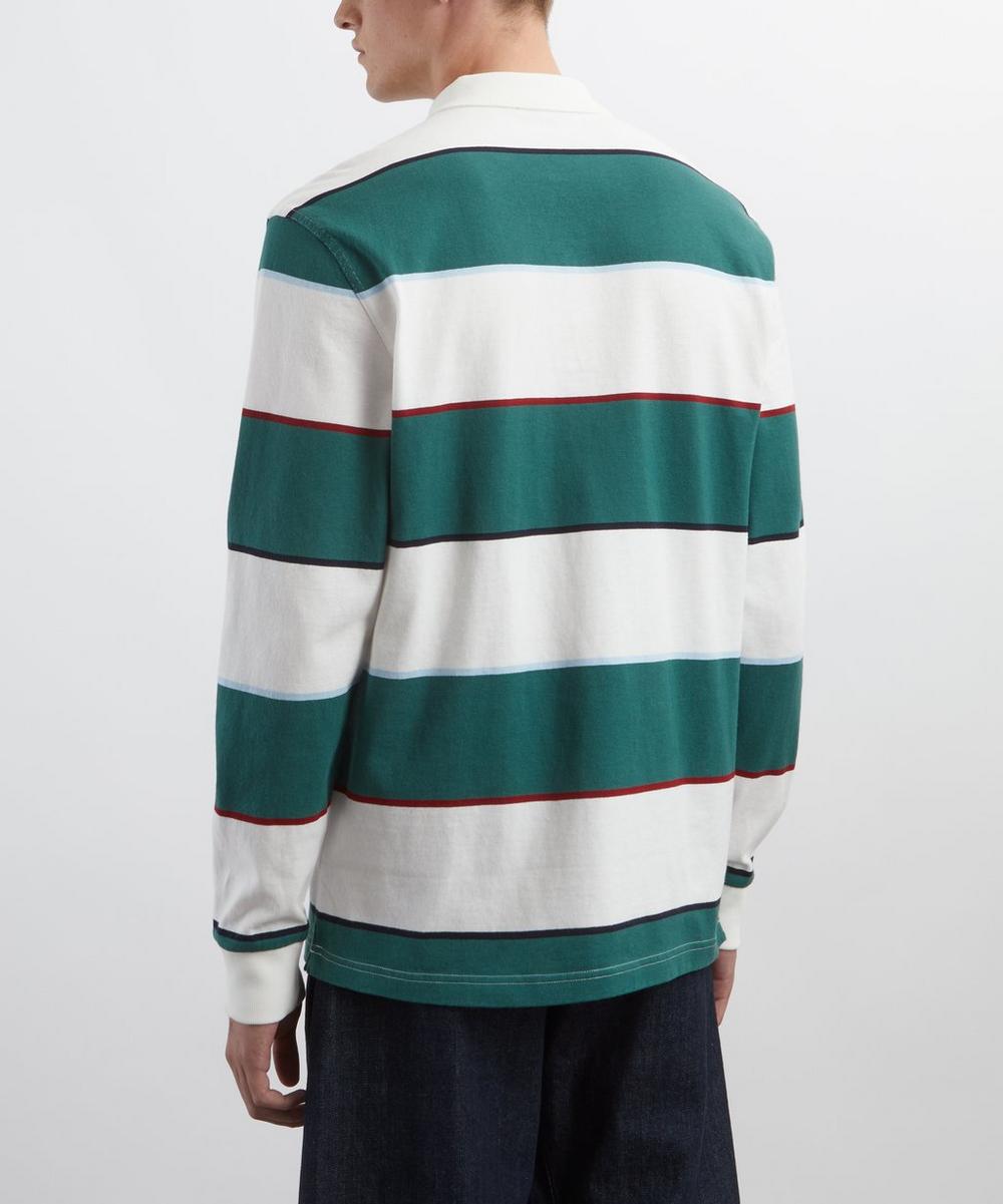 Liberty London Fred Perry Heavyweight Jersey Striped Polo Shirt