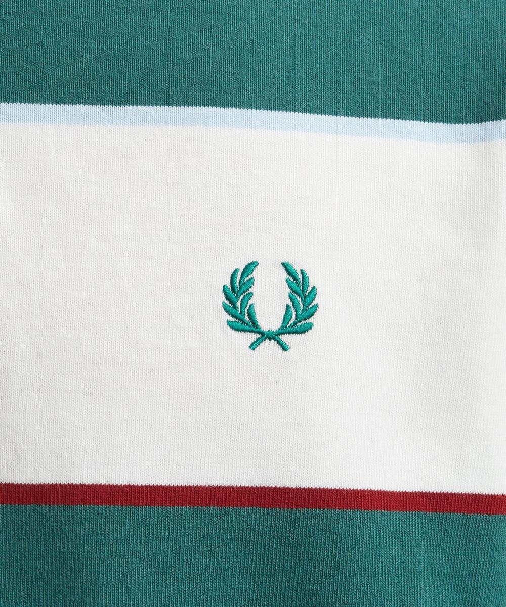 Liberty London Fred Perry Heavyweight Jersey Striped Polo Shirt