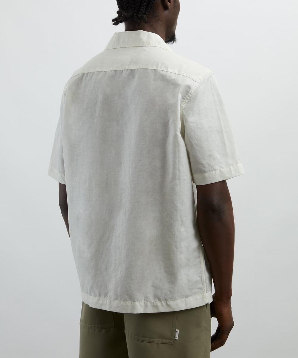 Liberty London Fred Perry Linen Blend Revere Collar Shirt