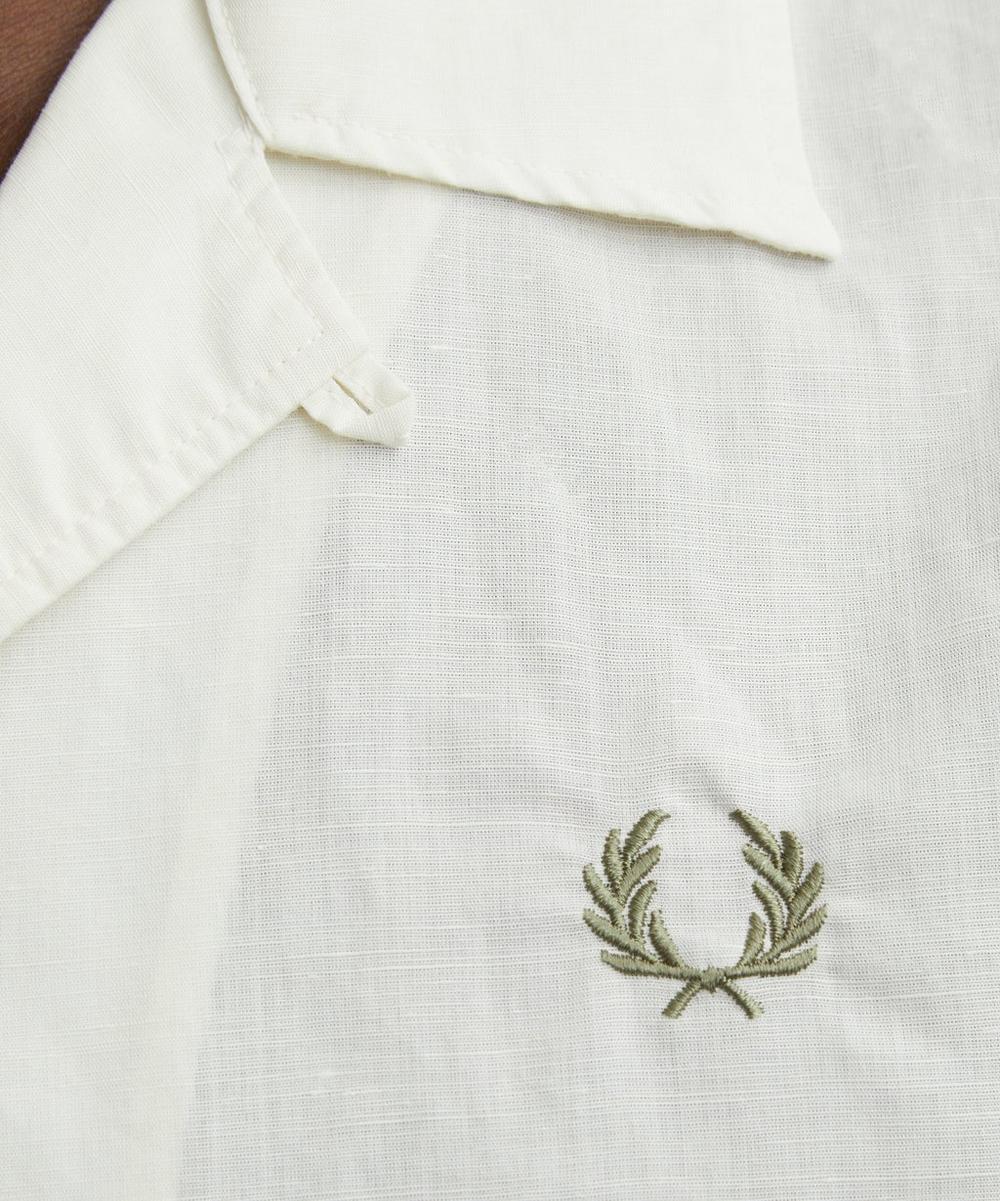 Liberty London Fred Perry Linen Blend Revere Collar Shirt