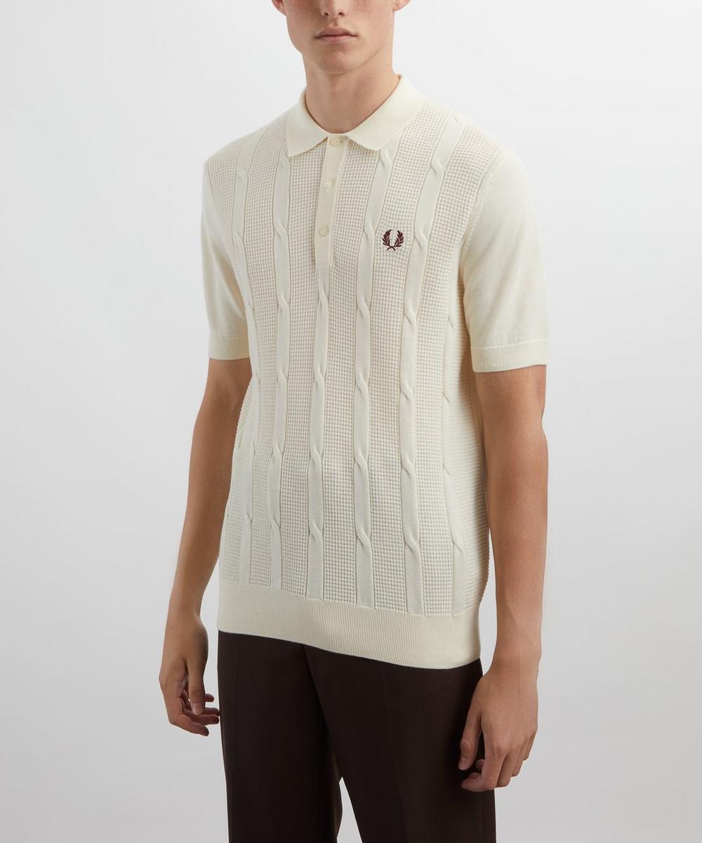 Liberty London Fred Perry Textured Cable-Knit Shirt