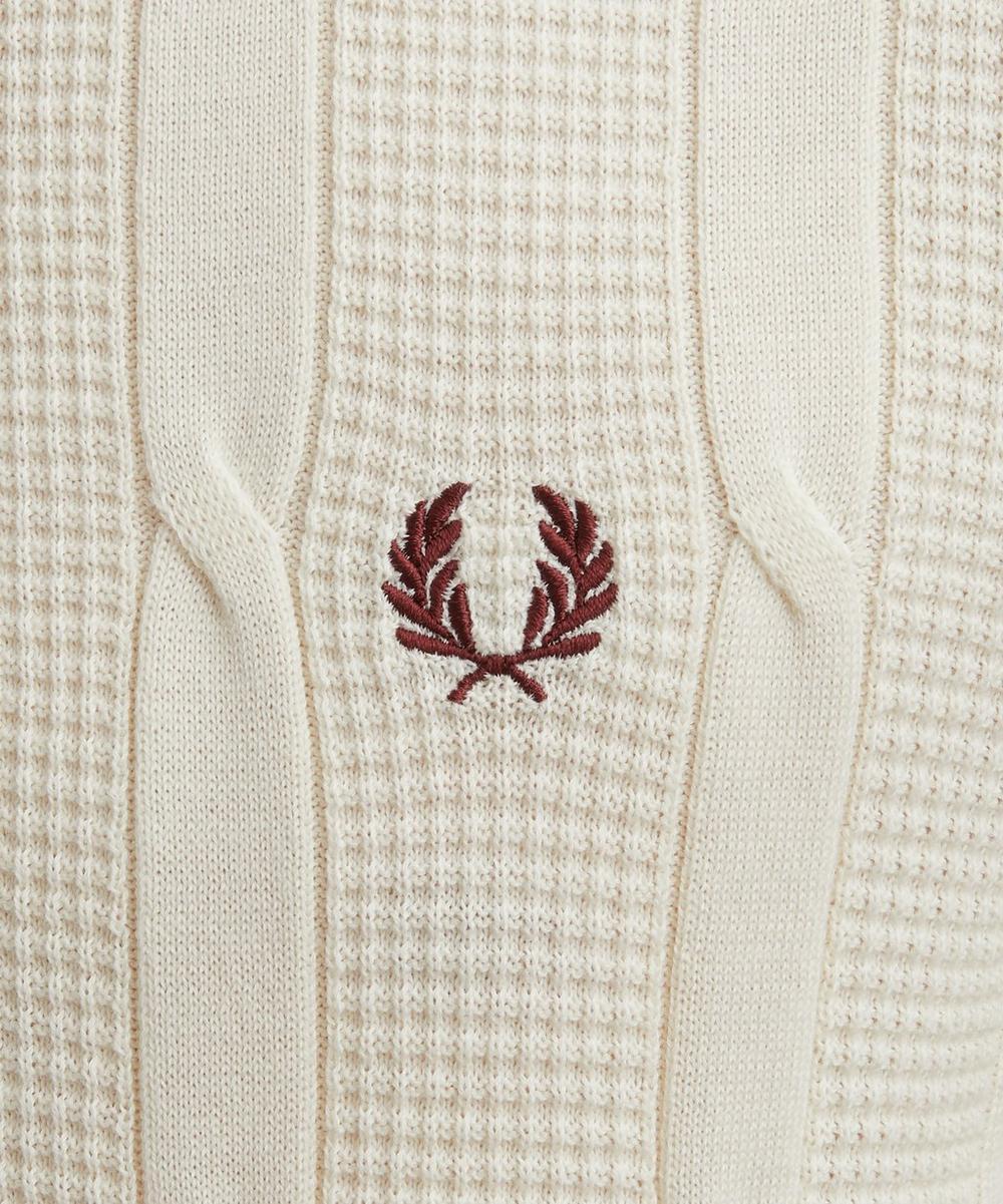 Liberty London Fred Perry Textured Cable-Knit Shirt