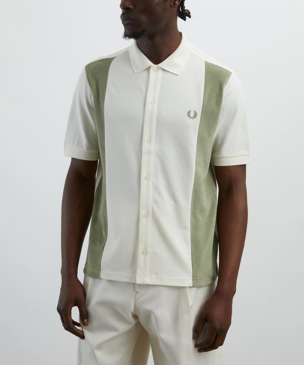 Liberty London Fred Perry Towelling Panel Polo Shirt