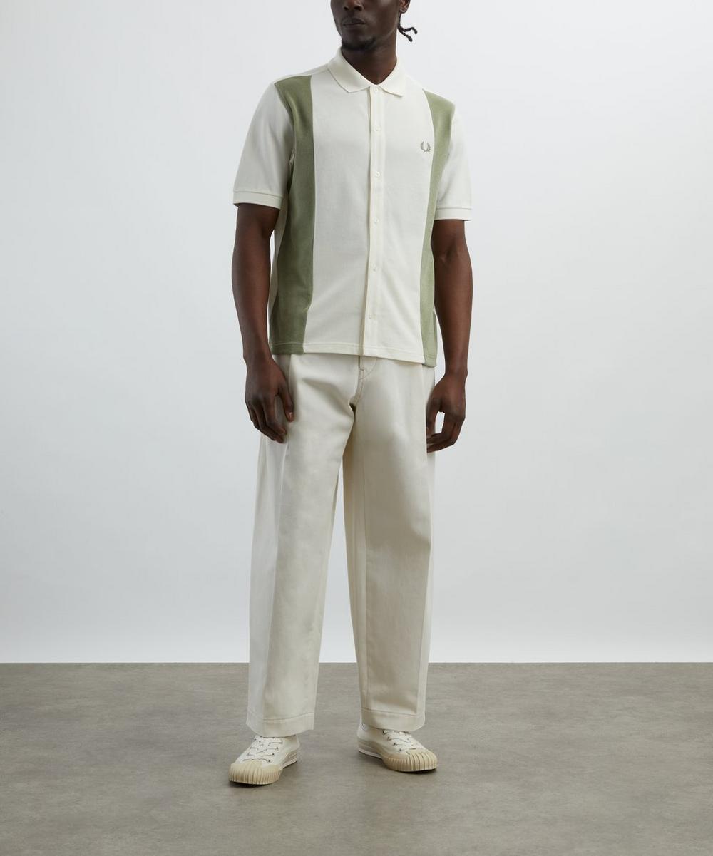 liberty london Fred Perry Towelling Panel Polo Shirt