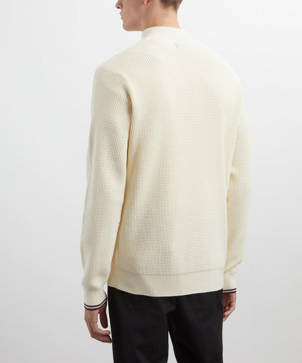 Liberty London Fred Perry Waffle-Stitch Half-Zip Jumper