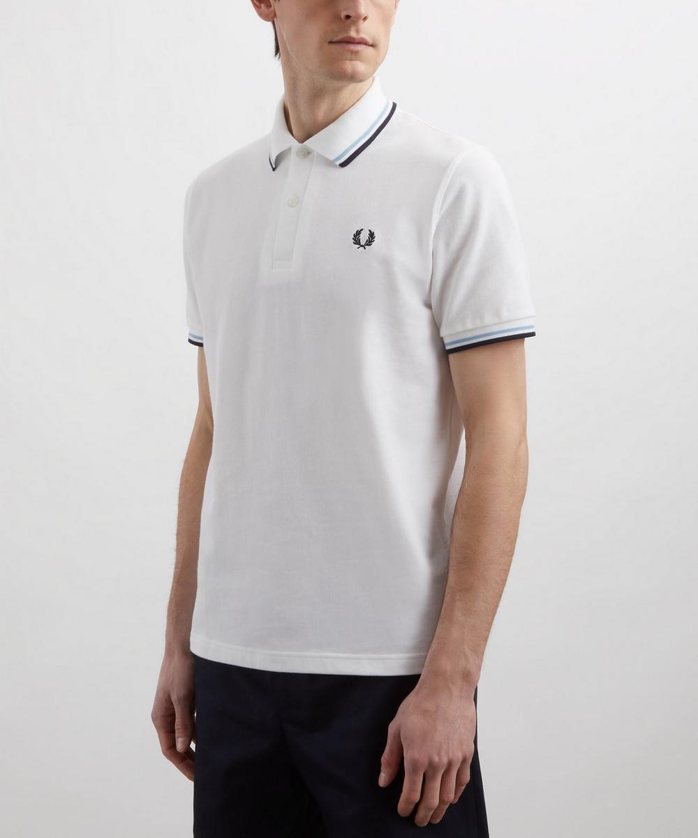 Liberty London Fred Perry White M12 Twin Tipped Polo Shirt