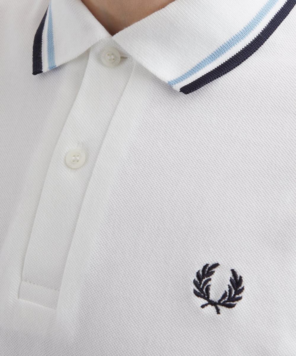 Liberty London Fred Perry White M12 Twin Tipped Polo Shirt
