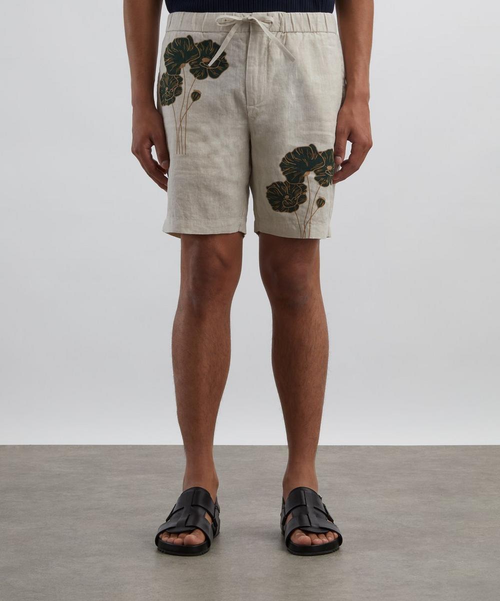 Liberty London Frescobol Carioca Felipe Linen Shorts