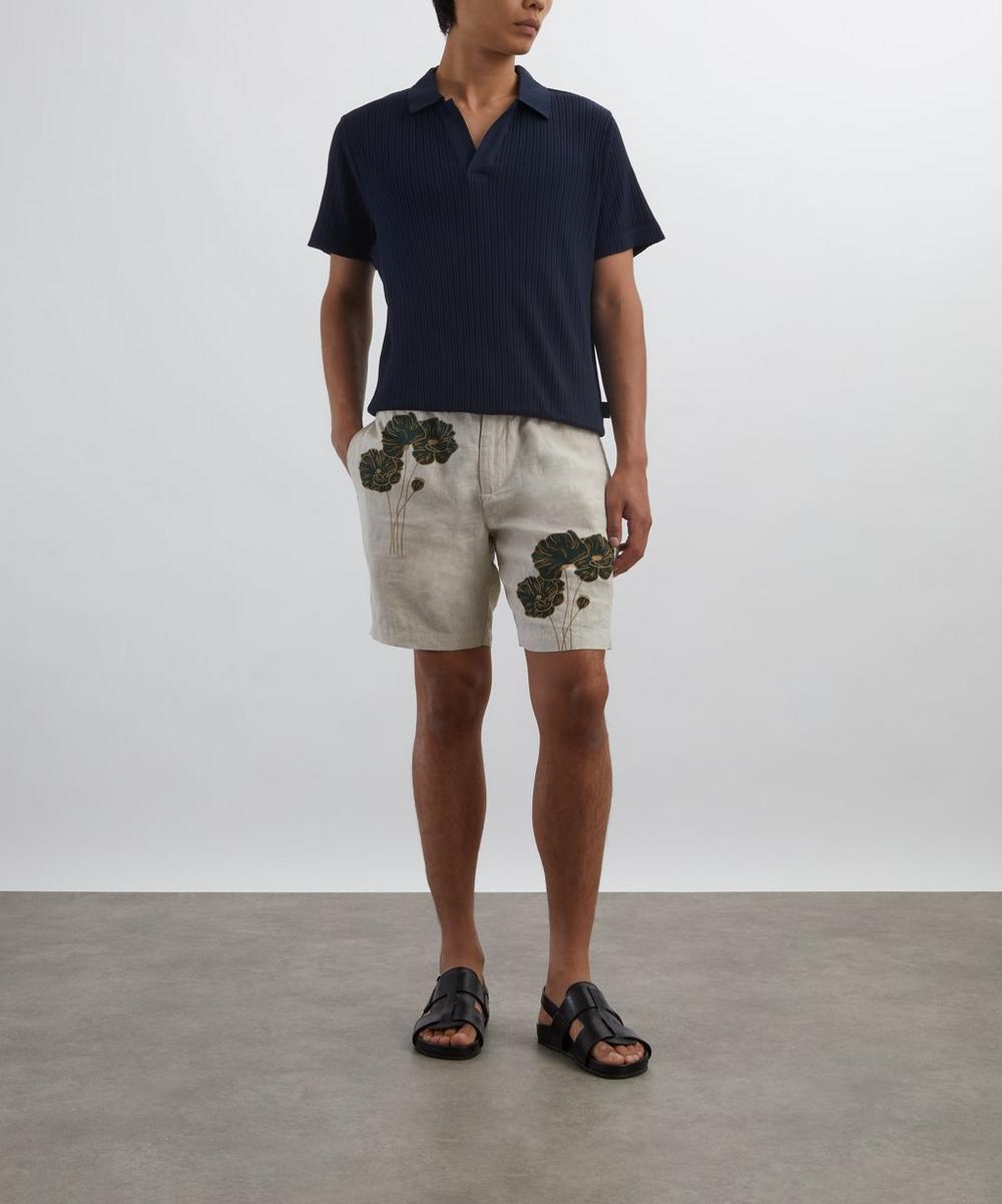 liberty london Frescobol Carioca Felipe Linen Shorts