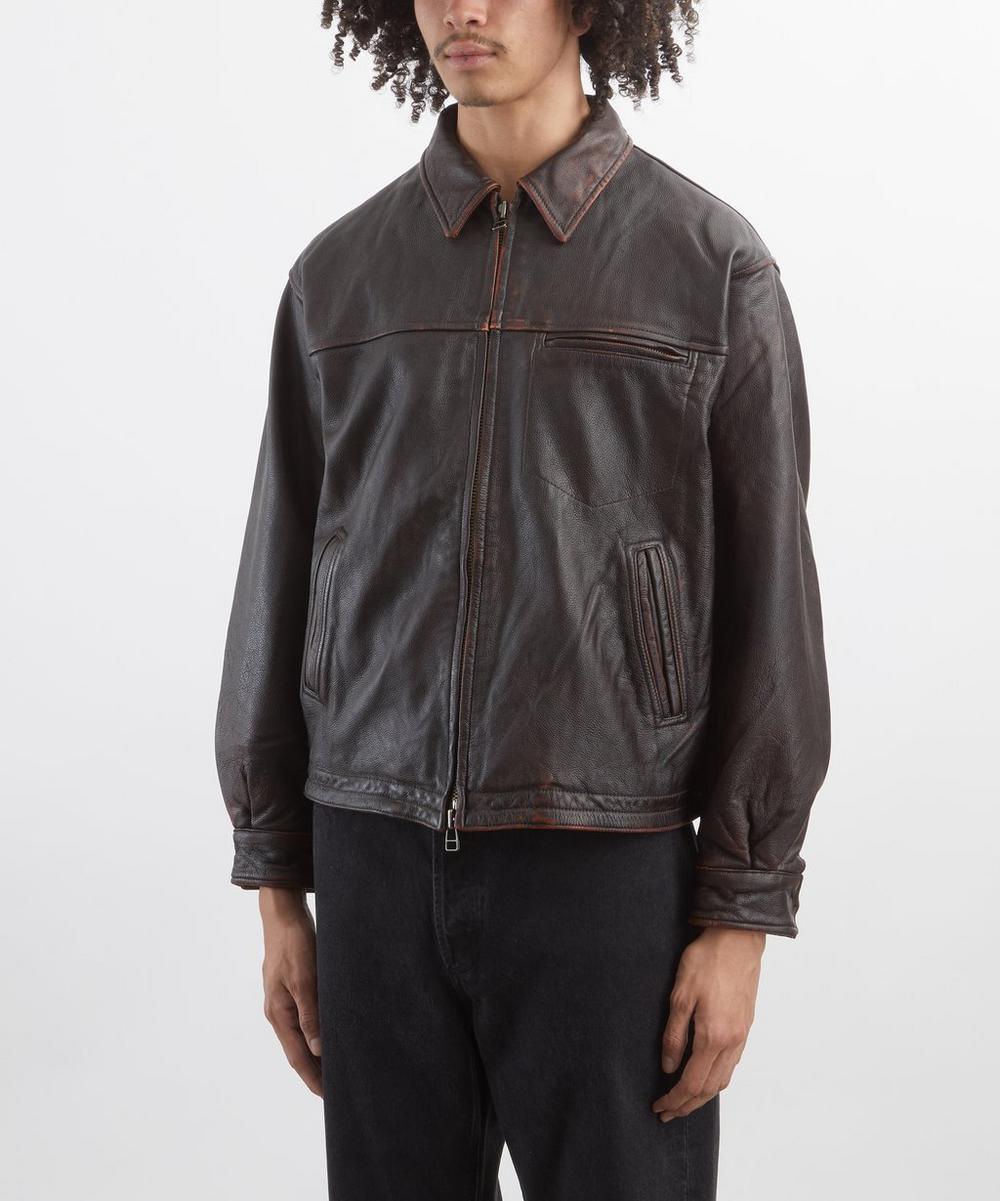 Liberty London FrizmWORKS Distressed Cowhide Leather Jacket