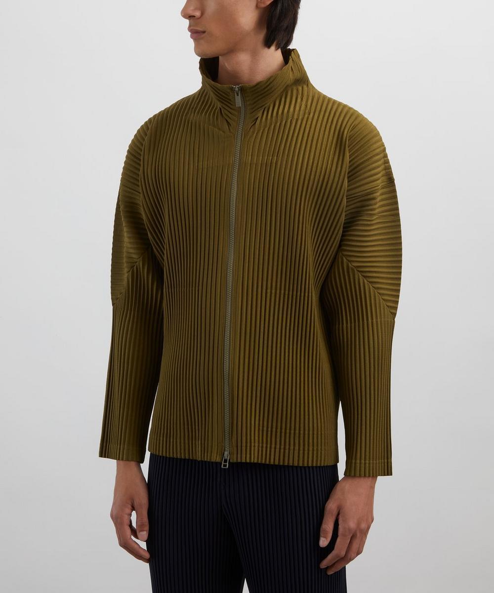 Liberty London HOMME PLISSÉ ISSEY MIYAKE COLOURS PLEATS Olive Khaki Pleated Jacket