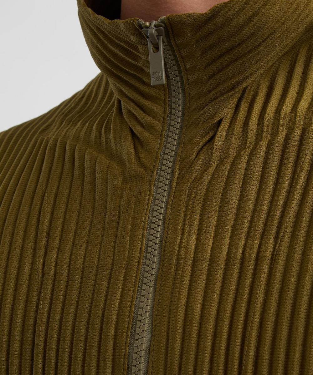 Liberty London HOMME PLISSÉ ISSEY MIYAKE COLOURS PLEATS Olive Khaki Pleated Jacket