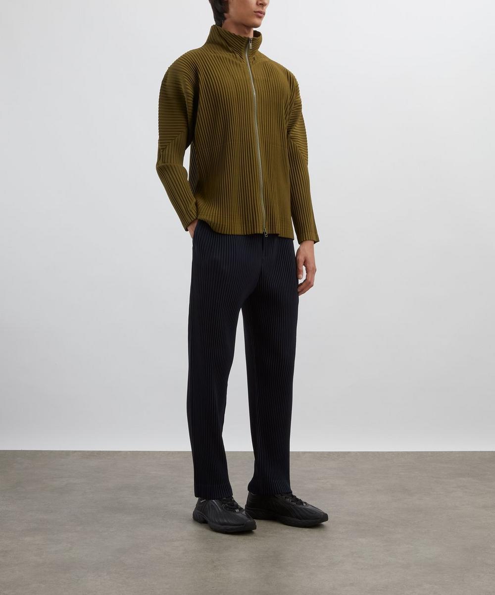 liberty london HOMME PLISSÉ ISSEY MIYAKE COLOURS PLEATS Olive Khaki Pleated Jacket