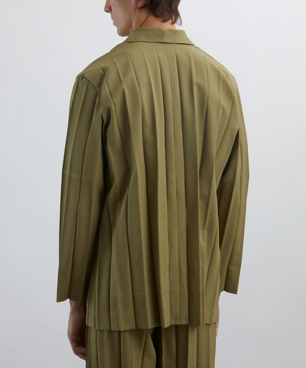 Liberty London HOMME PLISSÉ ISSEY MIYAKE EDGE ENSEMBLE Khaki Pleated Jacket
