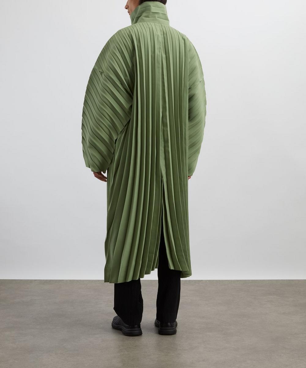 Liberty London HOMME PLISSÉ ISSEY MIYAKE Green EDGE COAT LIGHT