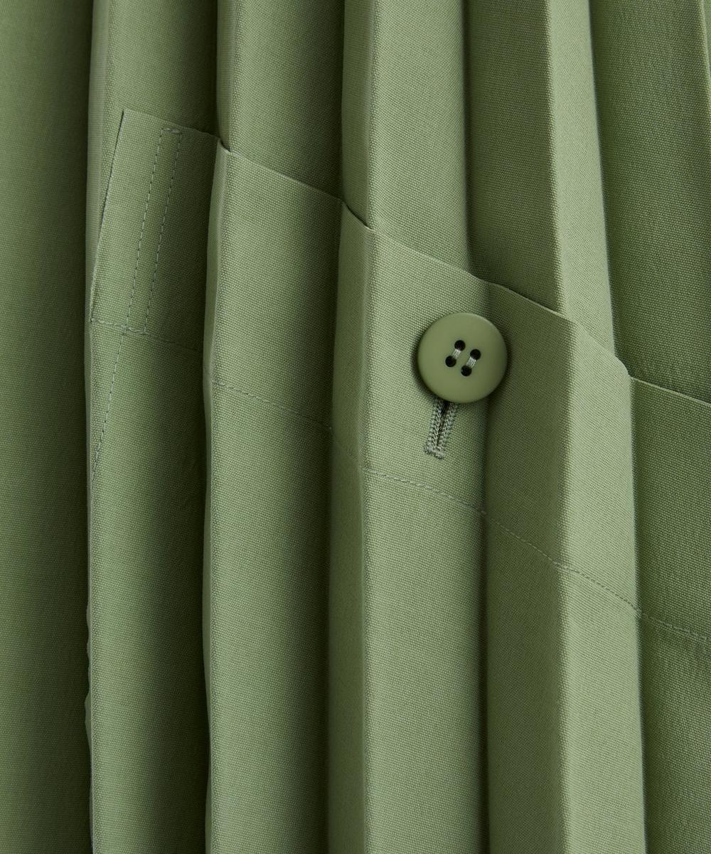 Liberty London HOMME PLISSÉ ISSEY MIYAKE Green EDGE COAT LIGHT