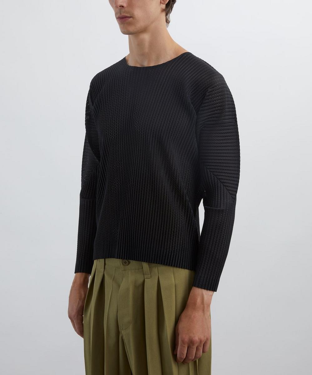 Liberty London HOMME PLISSÉ ISSEY MIYAKE LIGHT MESH Black Top