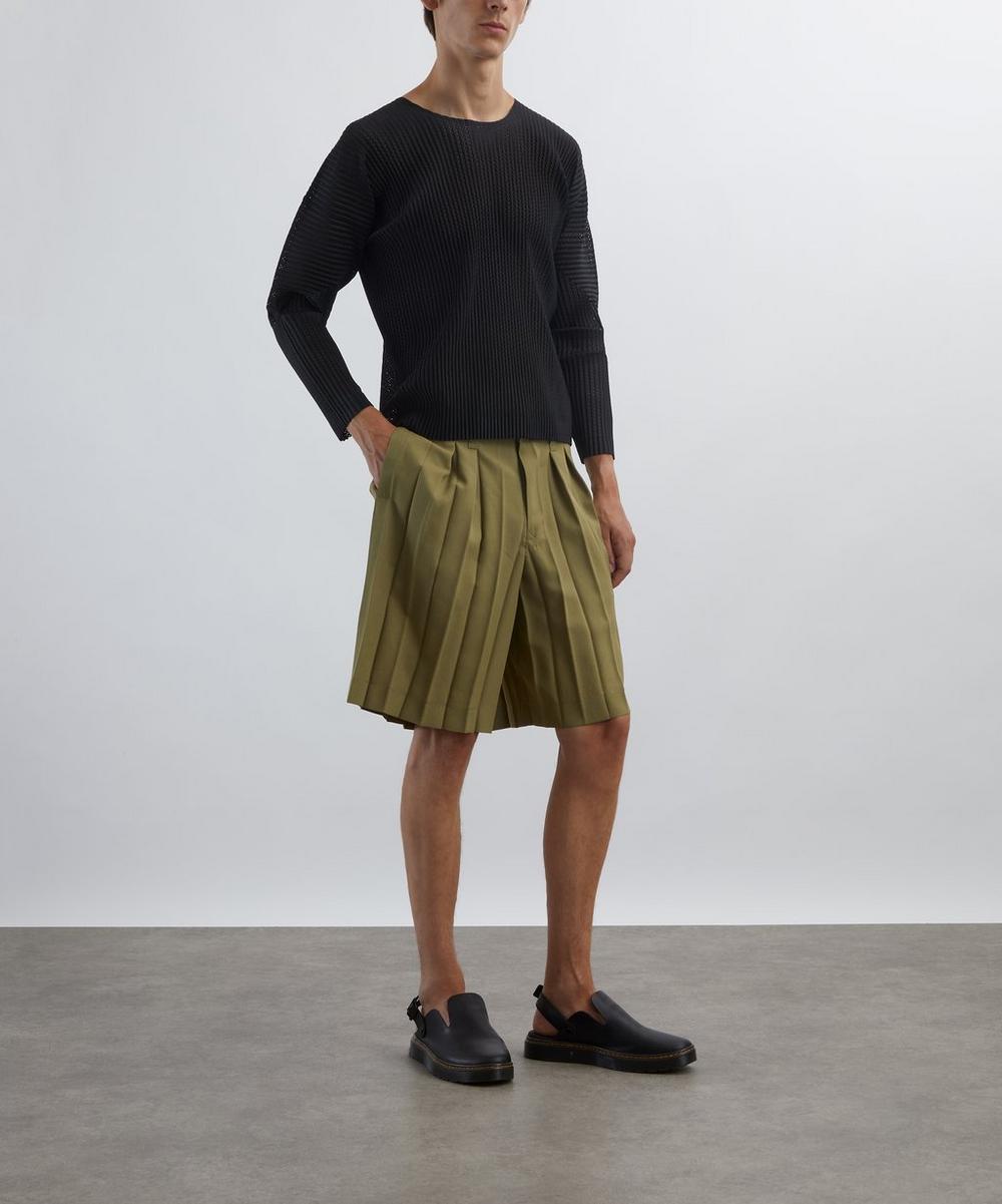 liberty london HOMME PLISSÉ ISSEY MIYAKE LIGHT MESH Black Top