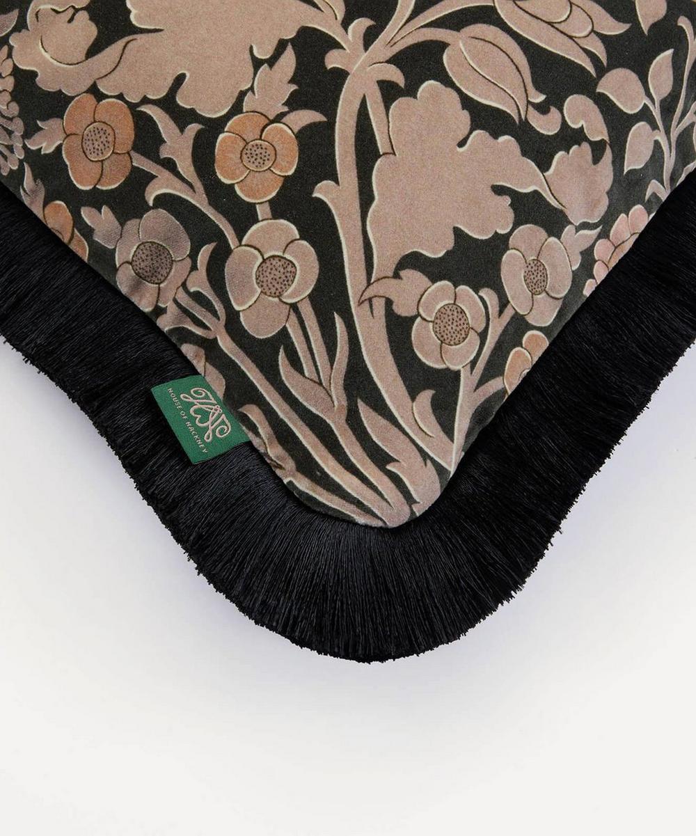 liberty london House of Hackney Hyacinth Novellus Velvet Fringed Cushion