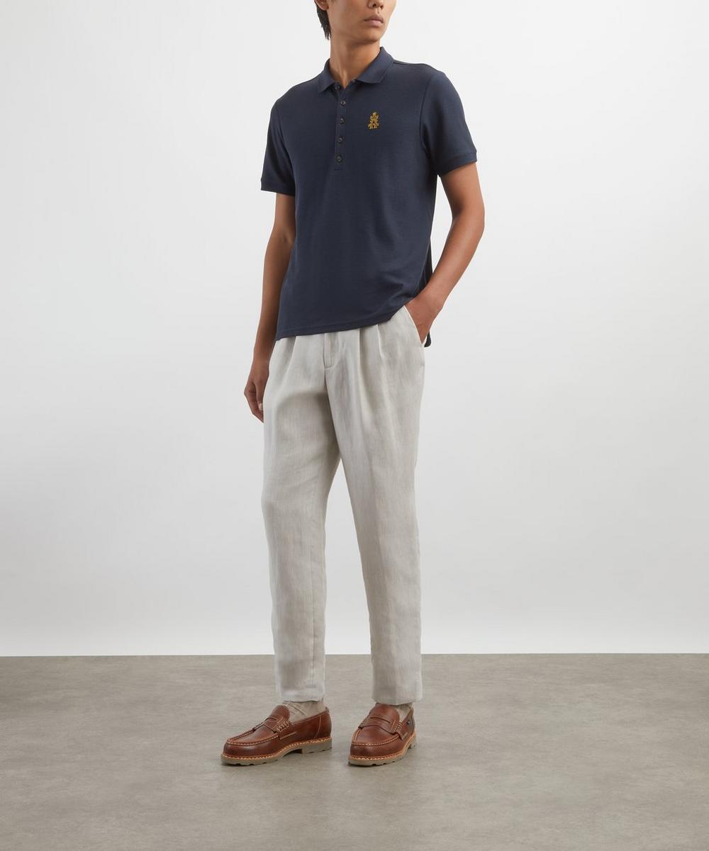 liberty london Hurlingham Polo Kent Silk-Blend Polo Shirt