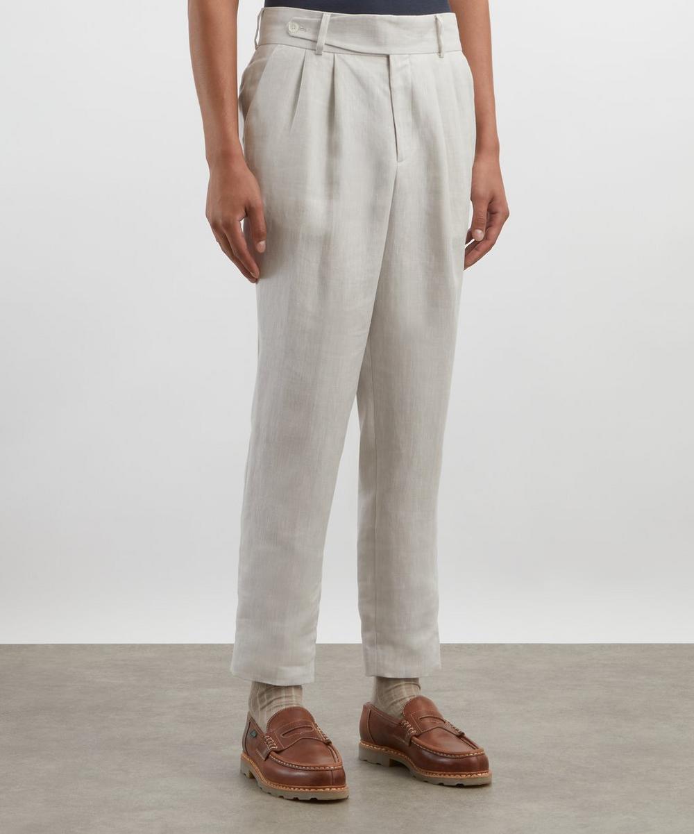 Liberty London Hurlingham Polo Lavenham Classic Linen Trousers