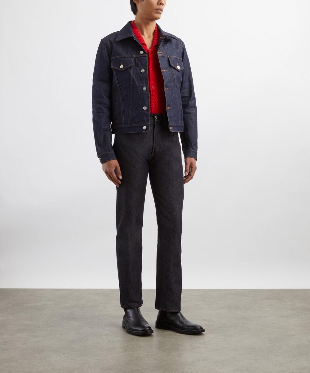 liberty london Husbands Indigo Denim Trucker Jacket