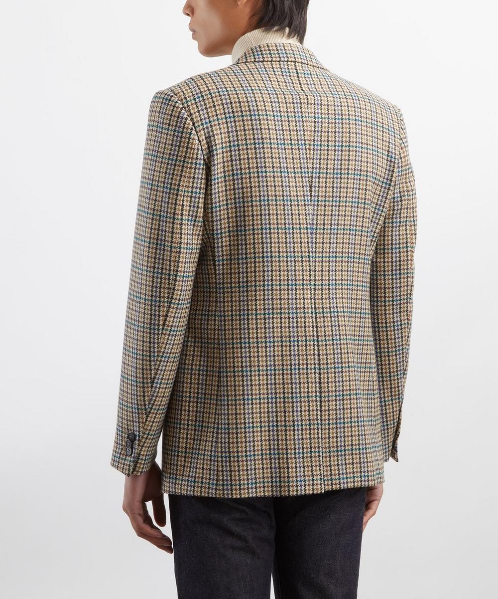 Liberty London Husbands Multicolour Houndstooth Single-Breasted Wool Flannel Jacket