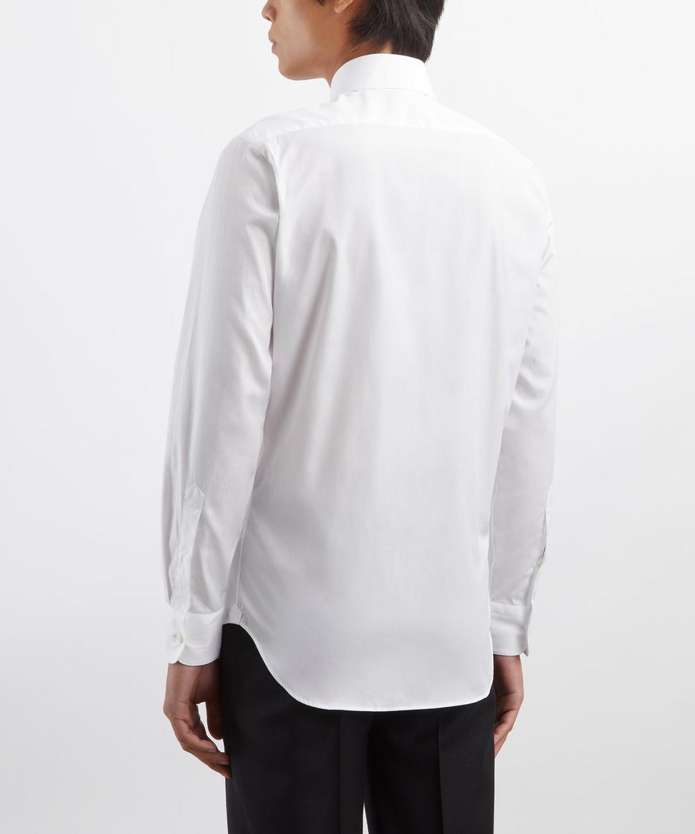 Liberty London Husbands White Wide Cotton Poplin Shirt