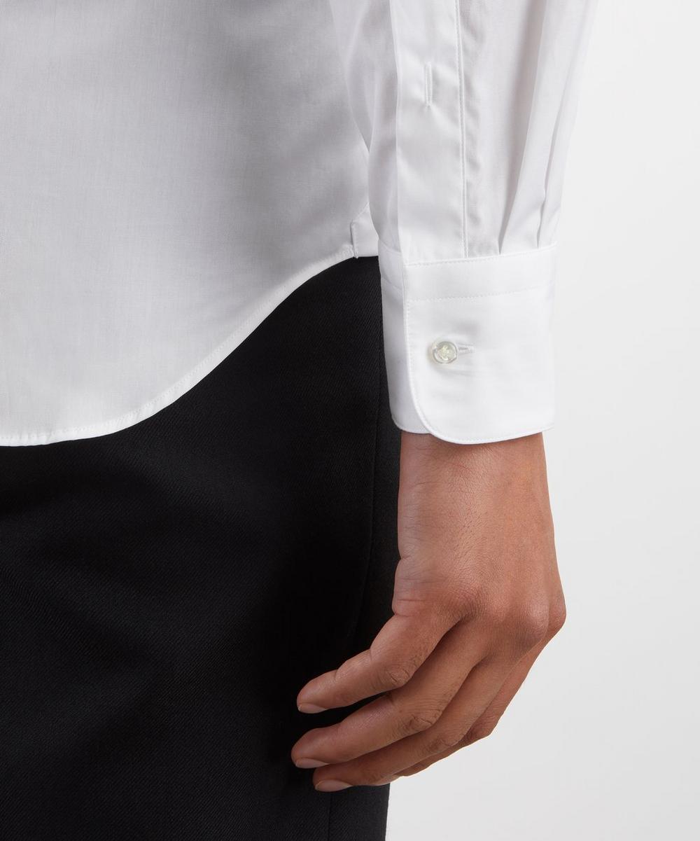 Liberty London Husbands White Wide Cotton Poplin Shirt